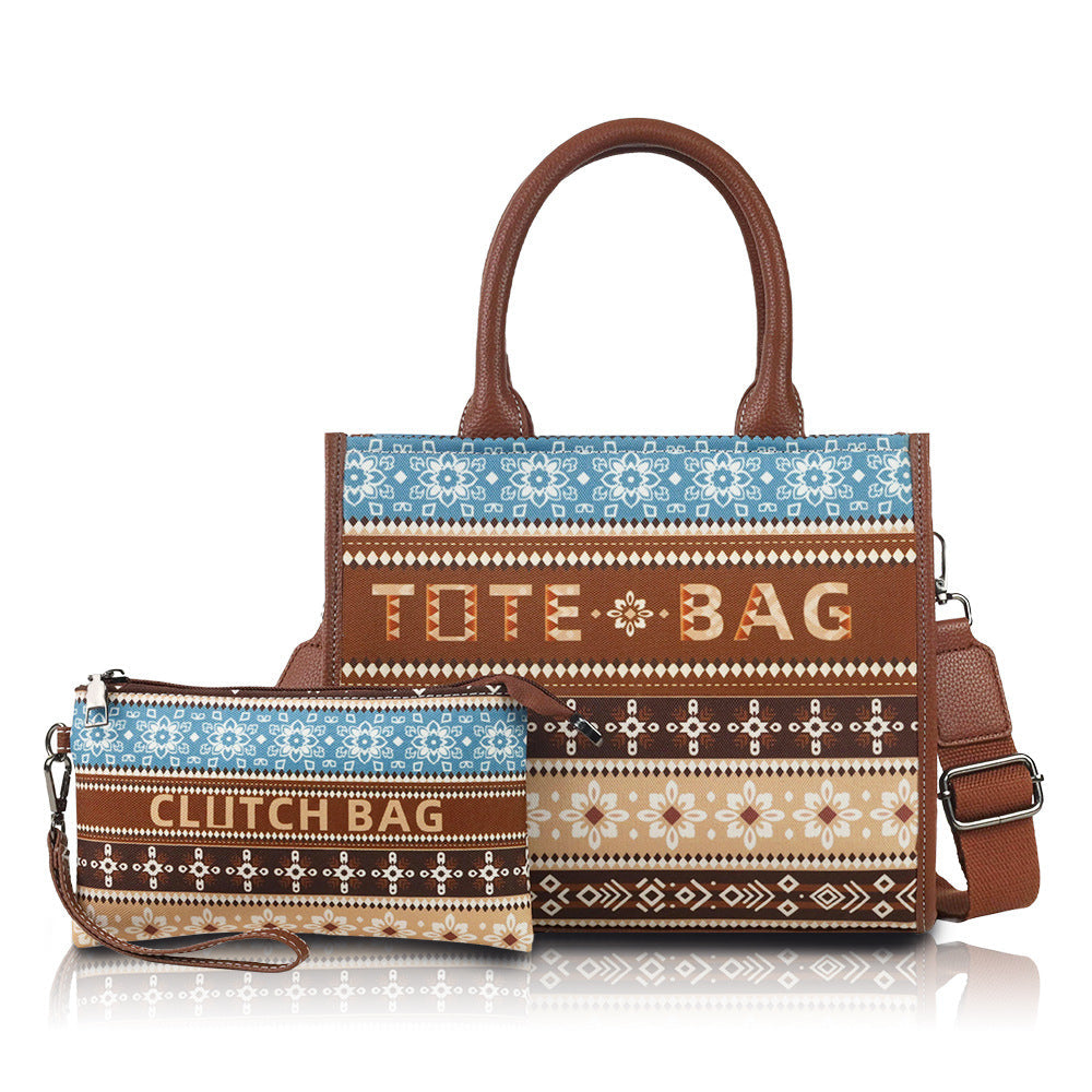 Ethnic Artistic Style Printed Mother Large Tote Bags