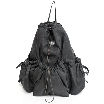 Durable Drawstring Korean Nylon Wrinkled College Backpacks