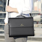 Men's Business Horizontal Large Capacity Leather Shaping Conference Work Handbags