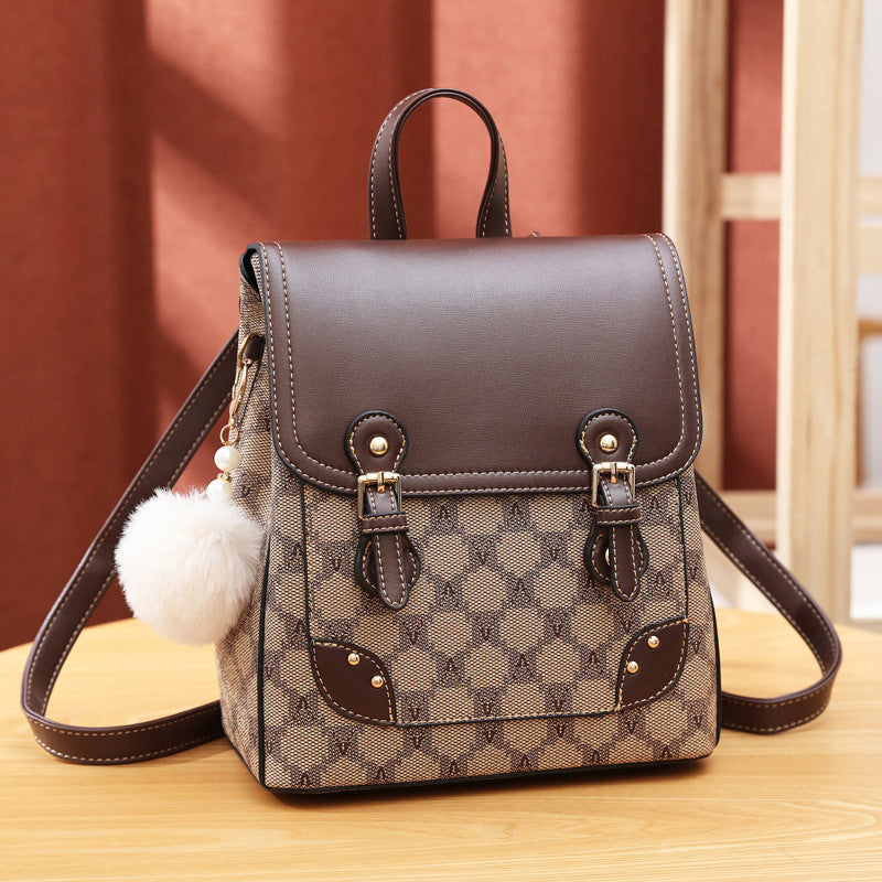 Women's High-grade Printed Today Popular Style Contrast Backpacks