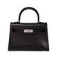 Women's Genuine Leather Shiny Patent Plain Kelly Shoulder Bags