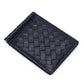 Women's & Men's & Authentic Leather Weave Gold Clip Ladies Wallets