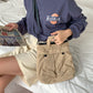 Female Large Capacity Solid Color Niche Shoulder Bags