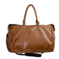 Men's Solid Color Large Capacity Leather Collect Travel Bags