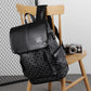 Men's Business Trendy College Leather Computer Backpacks