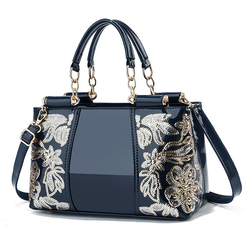 Women's Commuter Shaping Fashion Bright Leather Handbags