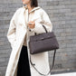 Women's Cow Leather Single Large Capacity Kelly Commuter Handbags