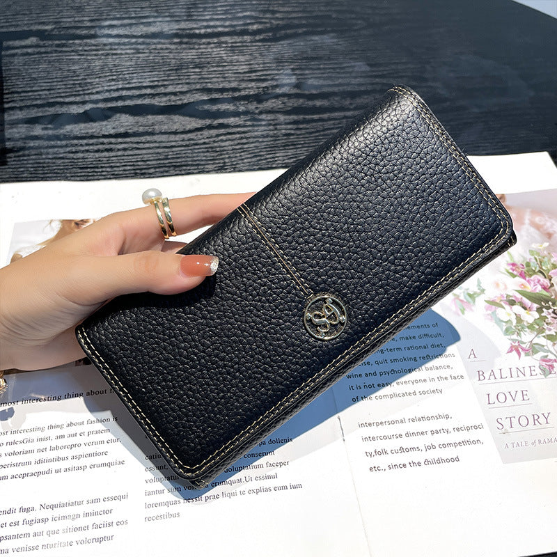 Women's Long Genuine Leather Large Capacity First Ladies Wallets