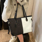 Women's Large Capacity Denim Fashion Stitching Contrast Shoulder Bags