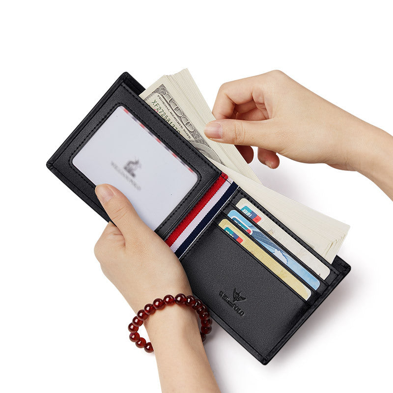 Men's Chan Swiping Genuine Leather Made Korean Men's Wallets