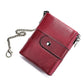 Zipper Locking Leather For Man Short Men's Wallets