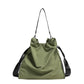 Women's Korean Large Capacity Underarm Canvas Bucket Bags