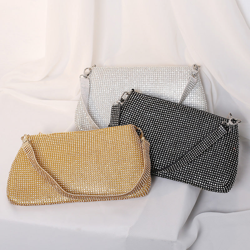 Women's Dinner Banquet Handmade Rhinestone Underarm Evening Bags