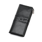 Women's Solid Color High-grade Cowhide Long Billfold Ladies Wallets