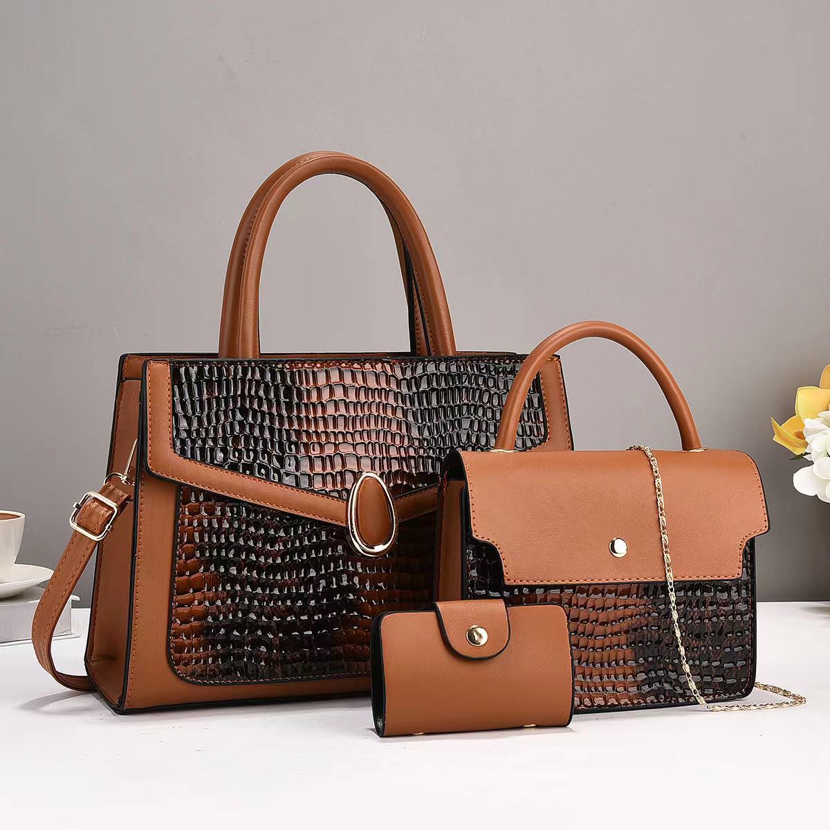 Women's Mother Contrast Color Versatile Fashion Trendy High-grade Small Square Bags