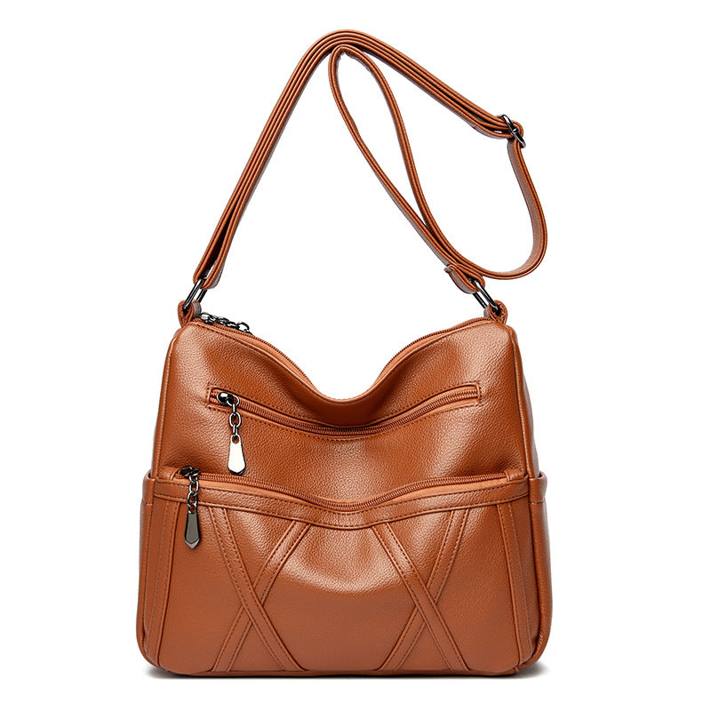 Women's Large Capacity Mom Soft Leather Big Crossbody Bags