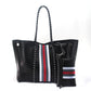 Leopard Print Printed Black Portable Beach Shoulder Bags