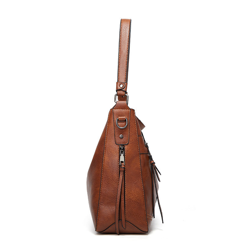 Women's Fashion Large Capacity Soft Leather Shoulder Bags