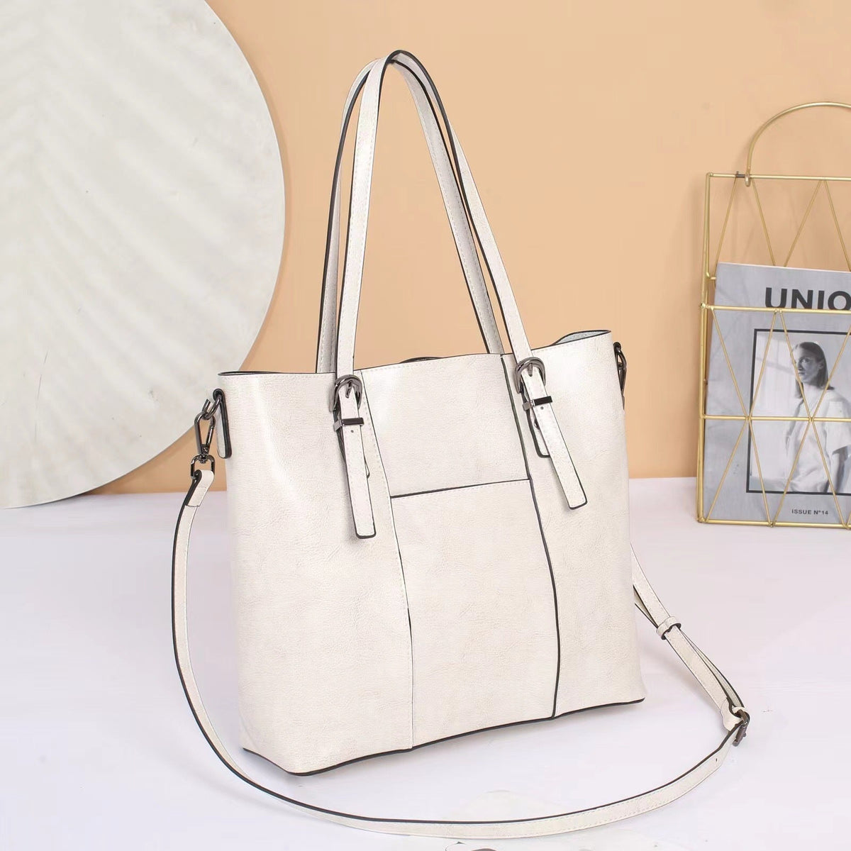 Women's Big Genuine Leather Fashionable Large Capacity Shoulder Bags