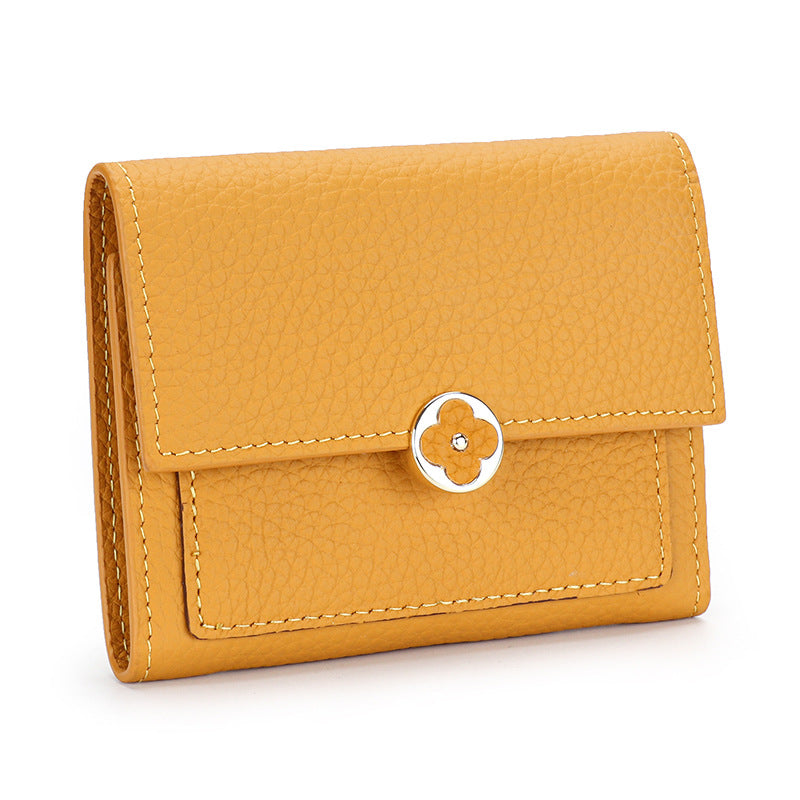 Women's Leather Short Soft Cowhide Pure Ladies Wallets