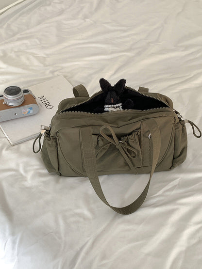 Women's Simple Underarm Niche Pleated Bow Summer Shoulder Bags