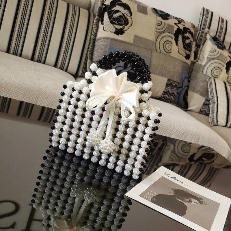 Women's French Minority Ball Hand-woven Beaded Pearl Handbags