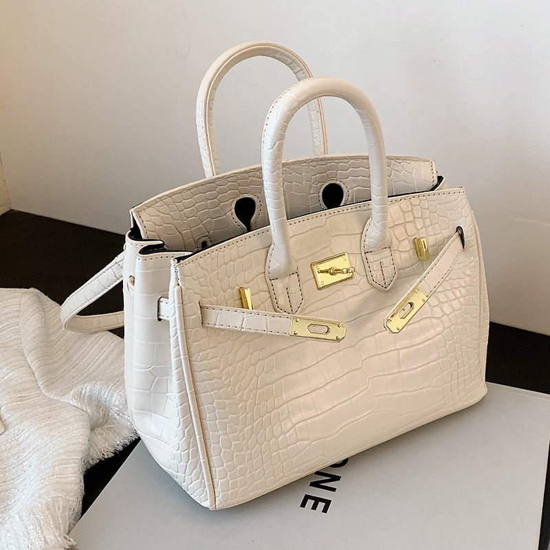 Women's High-grade Crocodile Pattern Fashion Portable Kelly Shoulder Bags