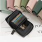 Women's Leather Multiple Slots Expanding Cowhide Large Ladies Wallets