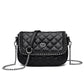 Spring Rhombus Embroidery Chain Soft Leather Shoulder Bags