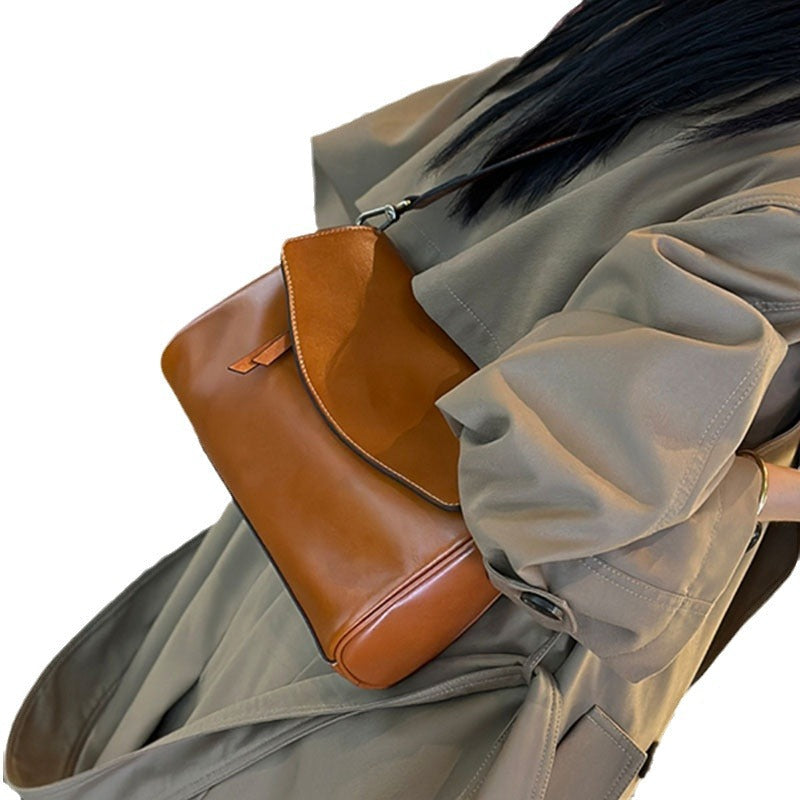 Women's For Woman Underarm Cowhide Retro High Shoulder Bags