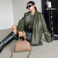 Women's Ge Retro Textured Embroidered Plaid Soft Shoulder Bags