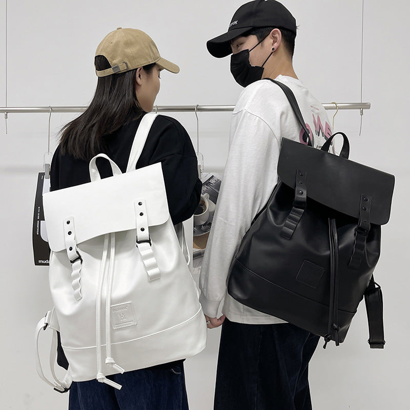 Men's Solid Color Fashion Large Capacity Retro Backpacks