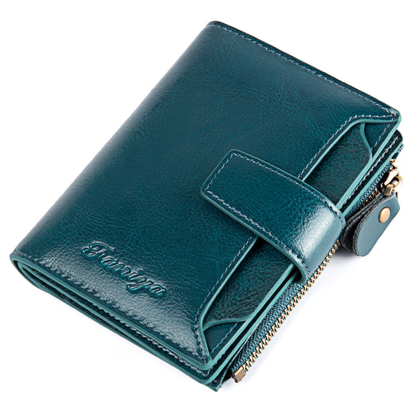 Women's Fanya Short Genuine Leather Compact Exquisite Purses