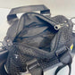 Women's Korean Mesh With Cowhide Fashionable Large Handbags