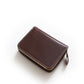 Men's Cowhide Short Genuine Vertical Zipper Green Purses