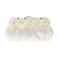 Women's Simple Three-dimensional Flower Satin Clutch Chain Evening Bags