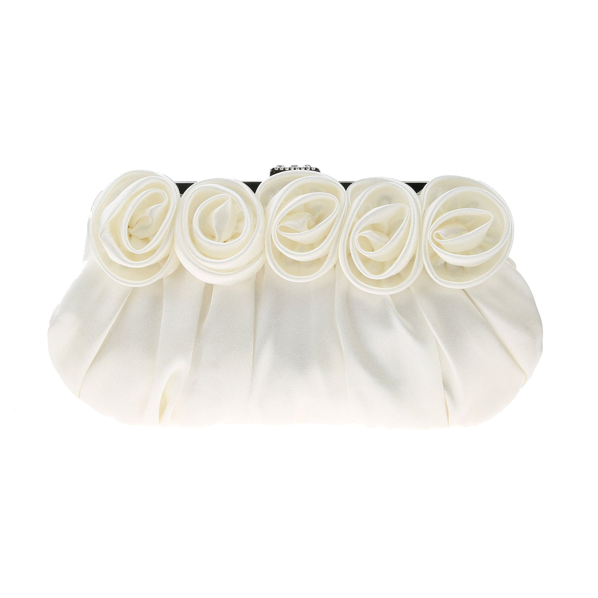 Women's Simple Three-dimensional Flower Satin Clutch Chain Evening Bags
