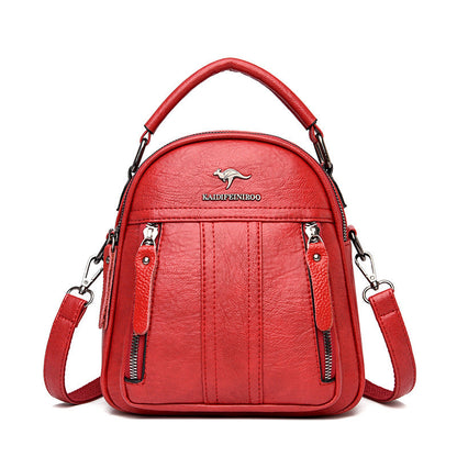 Women's Western Style Shell Korean Fashionable Sheepskin Backpacks