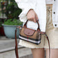 Women's Canvas Plaid Leather High Sense Fashion Shoulder Bags