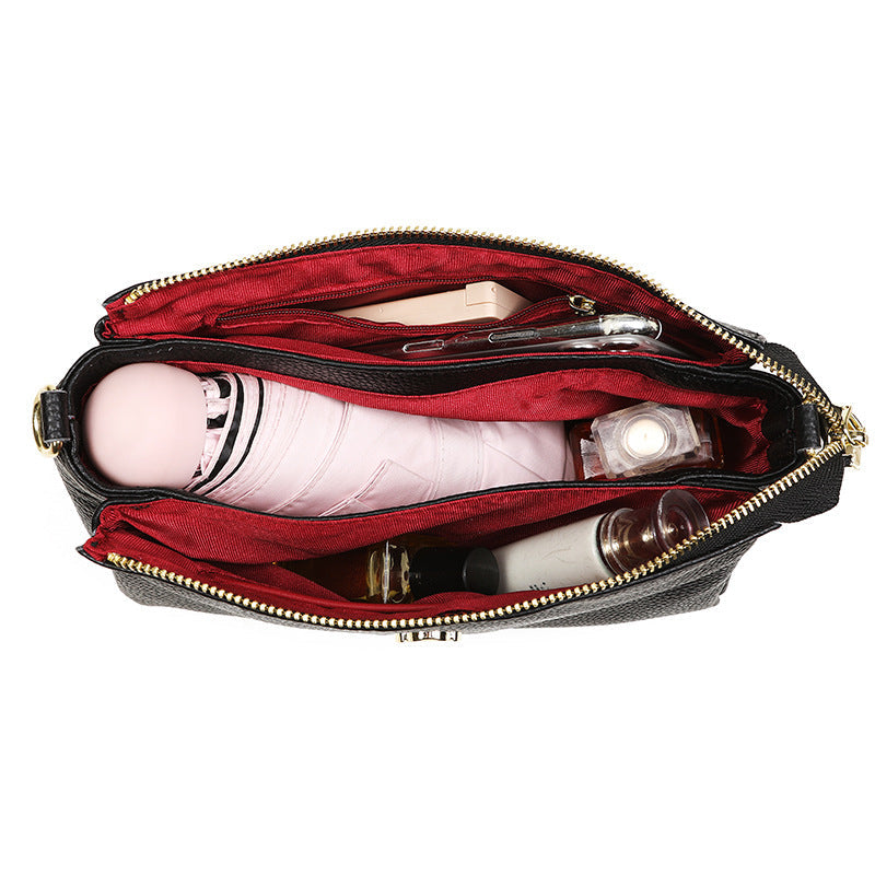 Women's Genuine Leather Fashion Large Capacity First Layer Cowhide High Crossbody Bags