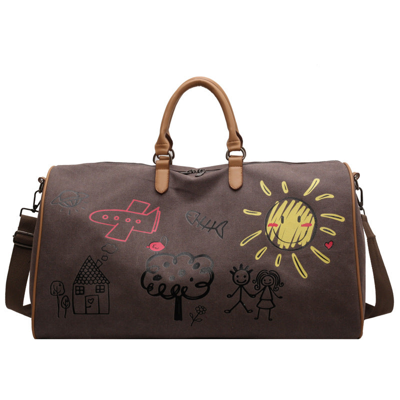 Women's Neutral Large Capacity Canvas Lightweight Travel Bags