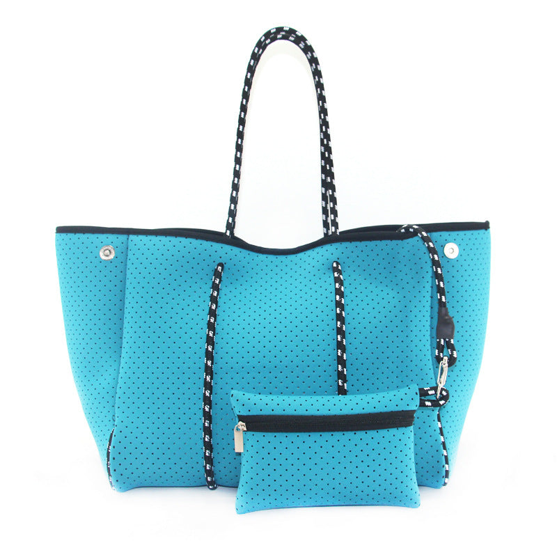 Leopard Print Printed Black Portable Beach Shoulder Bags