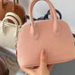 Layer Cowhide Shell Simple Fashion Bowling Mini Handbags