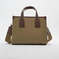 Women's Z Fashionable Canvas Contrast Color Retro Crossbody Bags