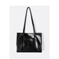 Women's Patent Leather Underarm Simple Commute Large Shoulder Bags