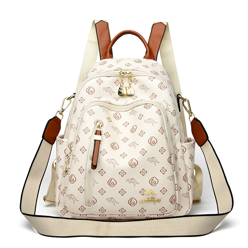Women's Kangaroo Soft Leather Large Capacity Fashion Backpacks
