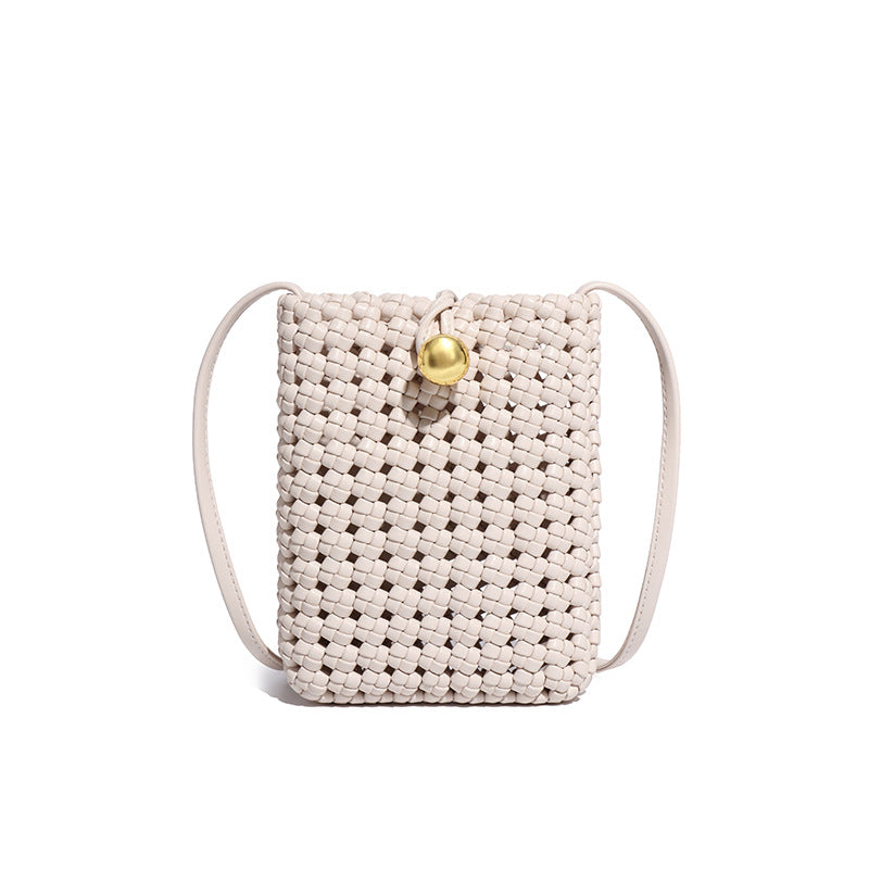 Slouchy Vertical Fashion Hand-woven Retro Simple Phone Bags