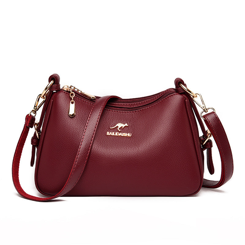 Women's Creative Retro Mother Soft Leather Crossbody Bags