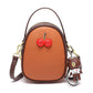 Women's Fashion Cherry Round Simple Contrast Color Shoulder Bags