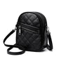 Women's Genuine Leather Fashionable Diamond Embroidery Thread Shoulder Bags
